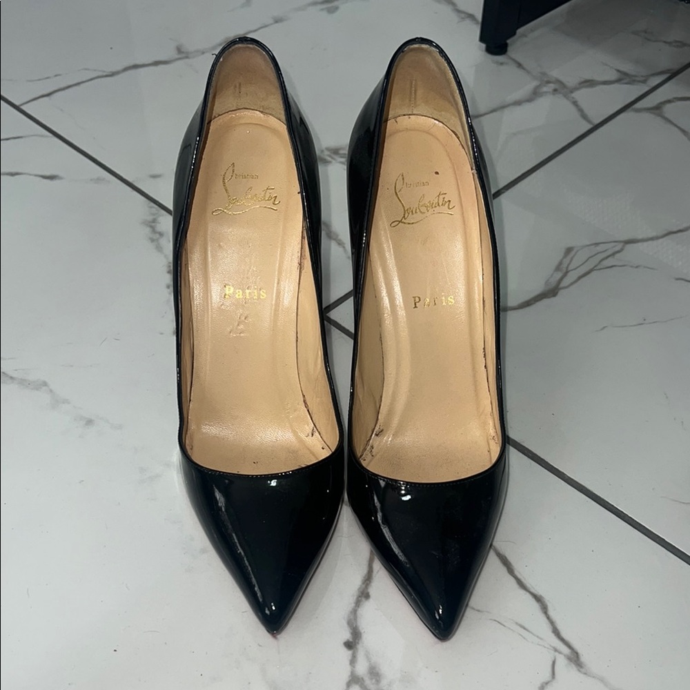 Christian Louboutin Black Patent Leather Heels